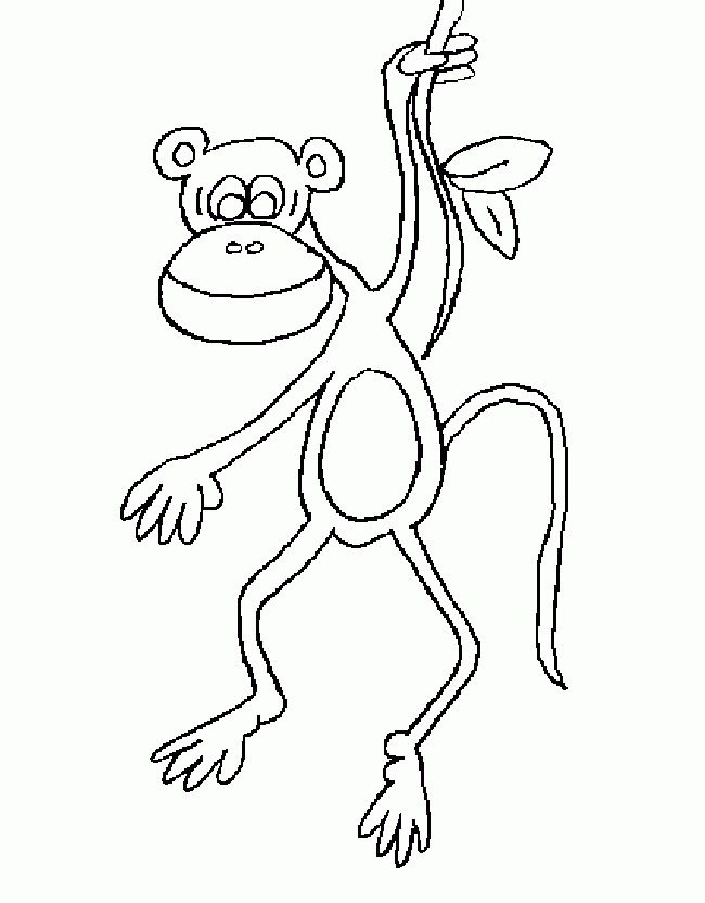 Monkey coloring pages