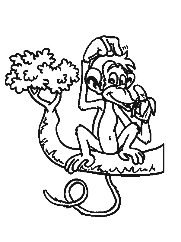 Monkey coloring pages