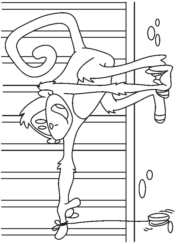 Monkey coloring pages