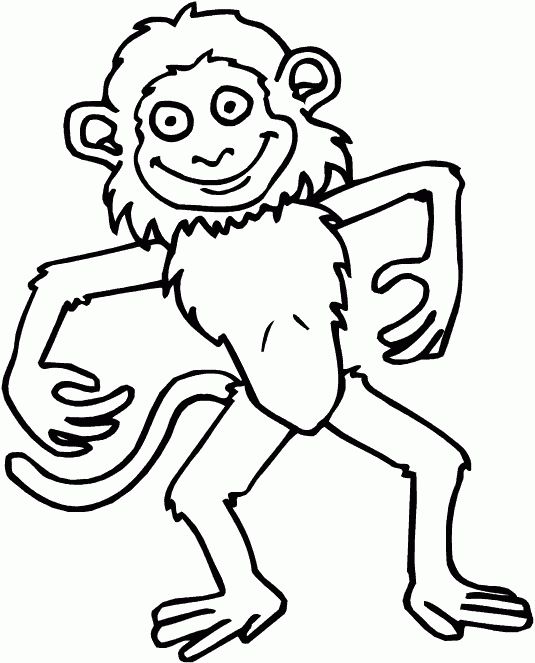 Monkey coloring pages