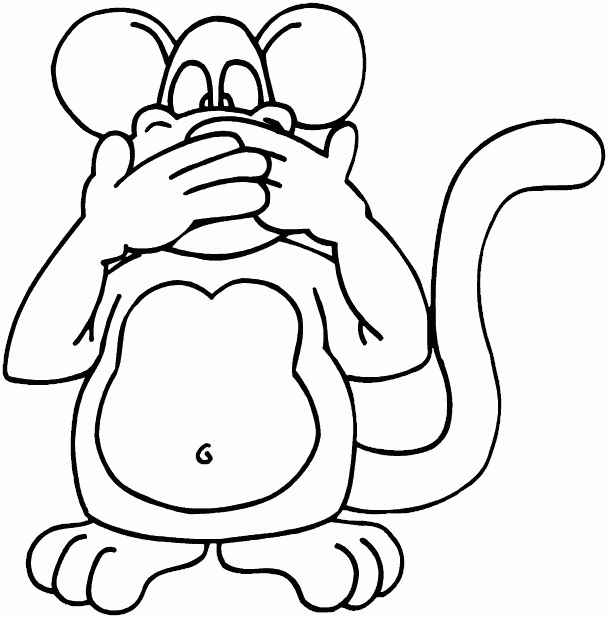 Monkey coloring pages