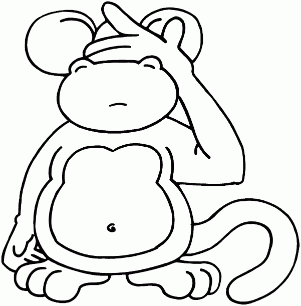 Monkey coloring pages