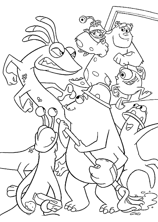 Monsters coloring pages