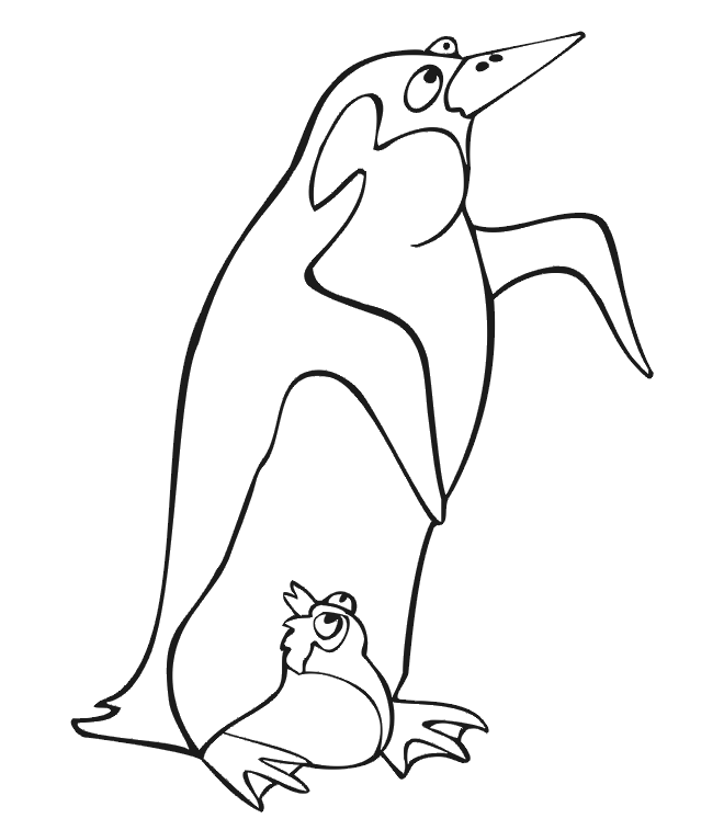 Pinguin coloring pages