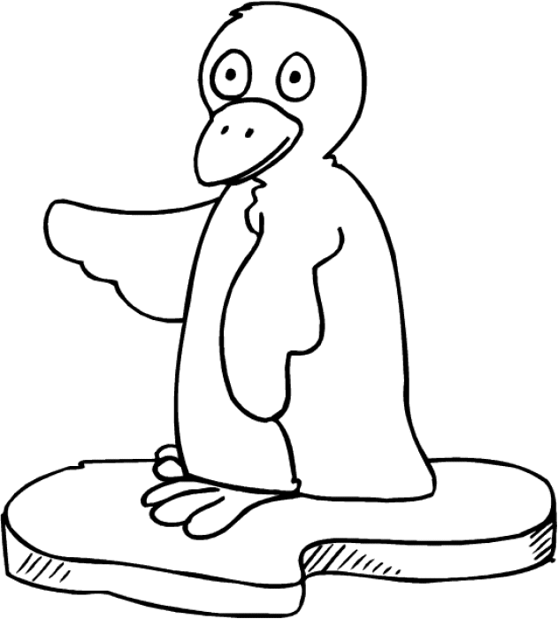 Pinguin coloring pages