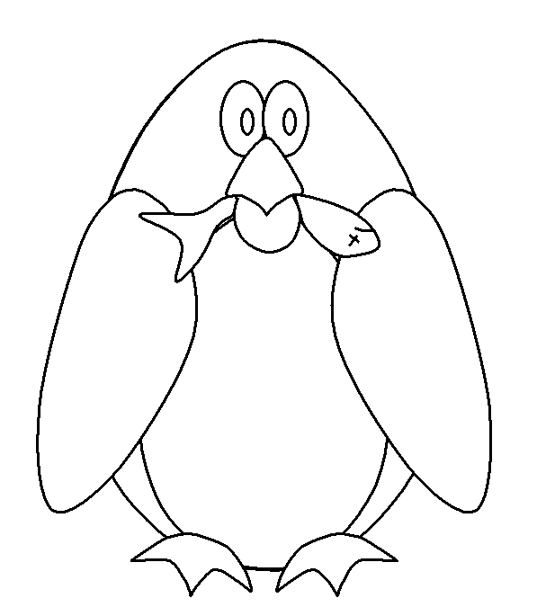 Pinguin coloring pages