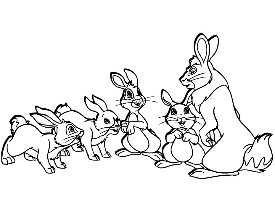 Rabbit coloring pages