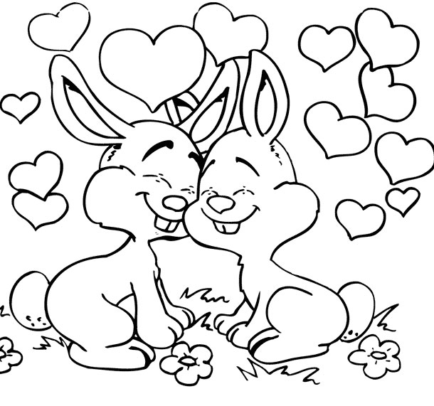 Rabbit coloring pages