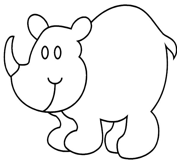 Rhino coloring pages