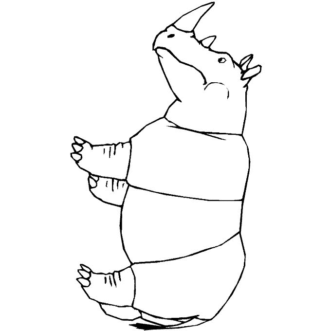 Rhino coloring pages