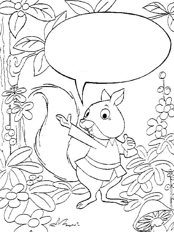 Squirrel coloring pages