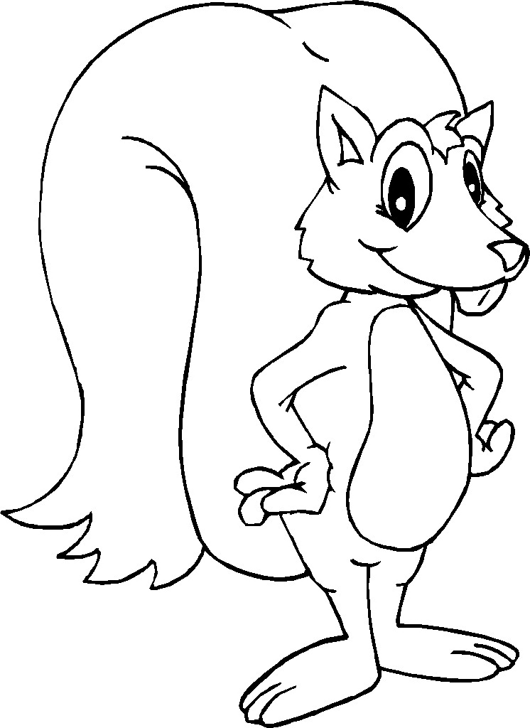 Squirrel coloring pages