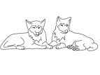 Wolves coloring pages