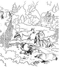 Wolves coloring pages