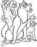 Wolves coloring pages