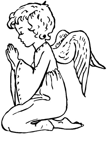 Christmas angel coloring pages