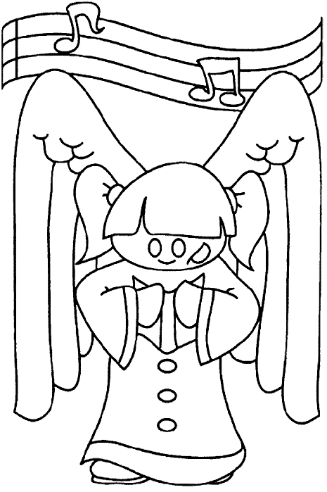 Christmas angel coloring pages