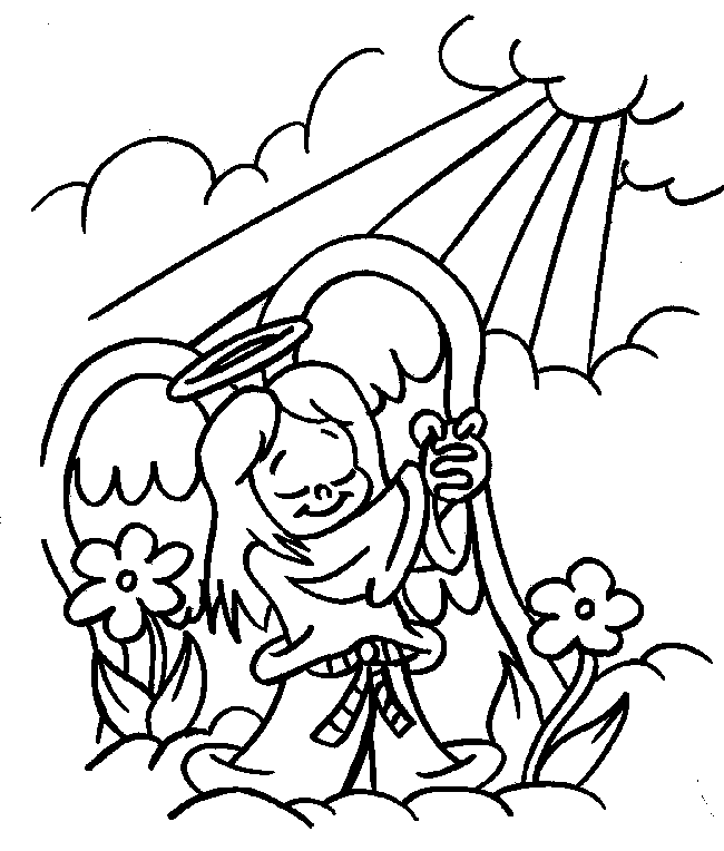 Christmas angel coloring pages