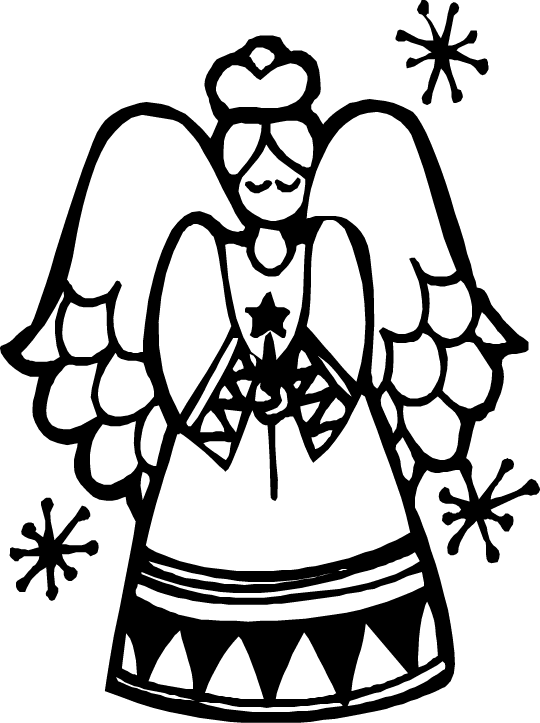 Christmas angel coloring pages