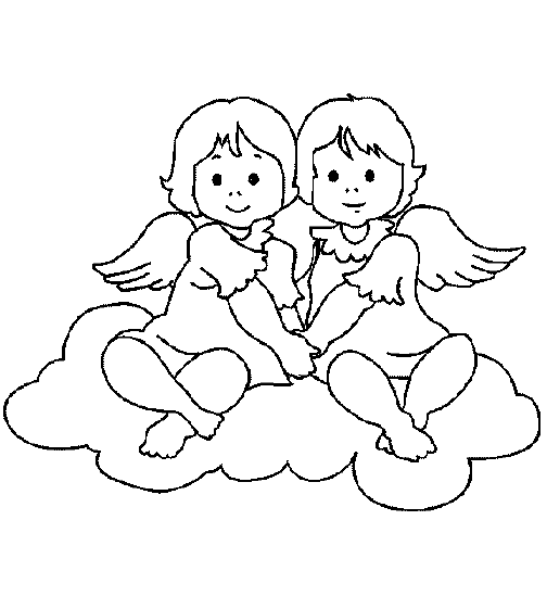 Christmas angel coloring pages