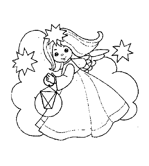 Christmas angel coloring pages