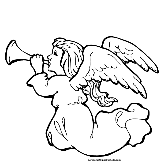 Christmas angel coloring pages