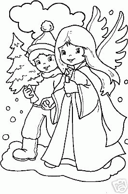 Christmas angel coloring pages