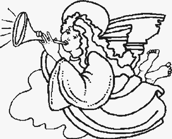 Christmas angel coloring pages