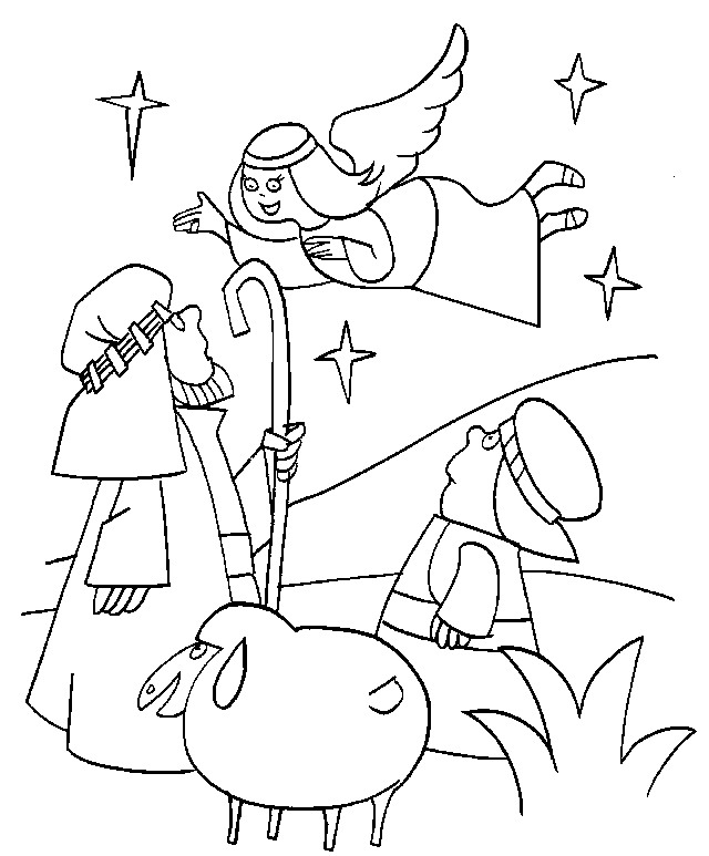 Christmas angel coloring pages