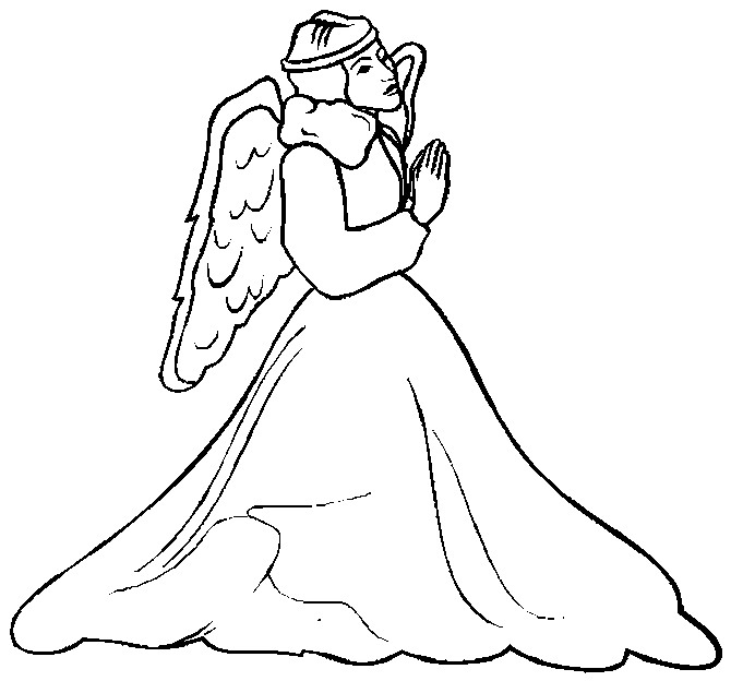 Christmas angel coloring pages