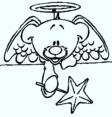 Christmas angel coloring pages