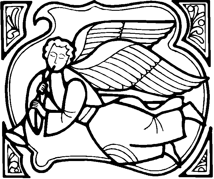 Christmas angel coloring pages