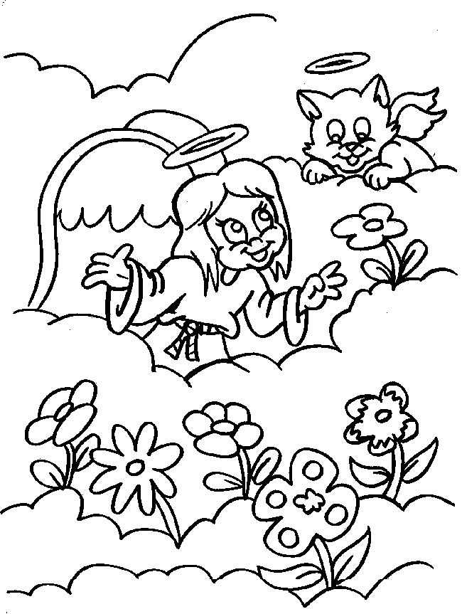 Christmas angel coloring pages