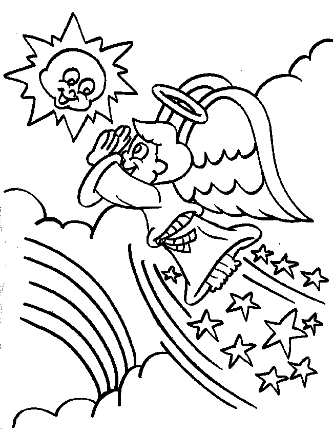 Christmas angel coloring pages