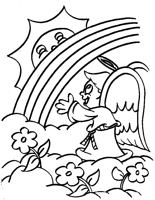 Christmas angel coloring pages