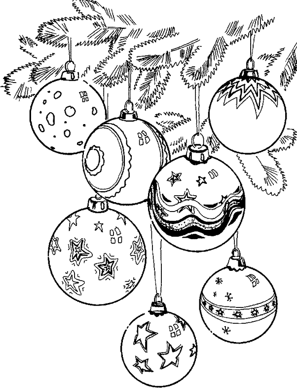 Christmas balls coloring pages