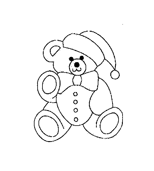 Christmas bear coloring pages