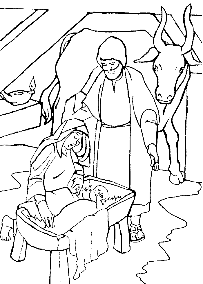 Christmas bible coloring pages