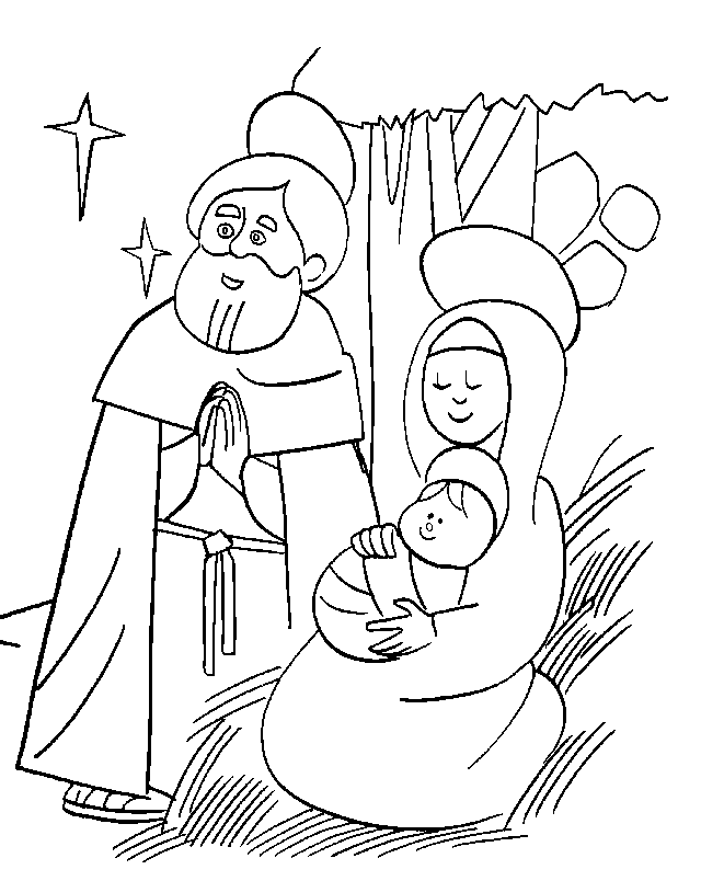 Christmas bible coloring pages