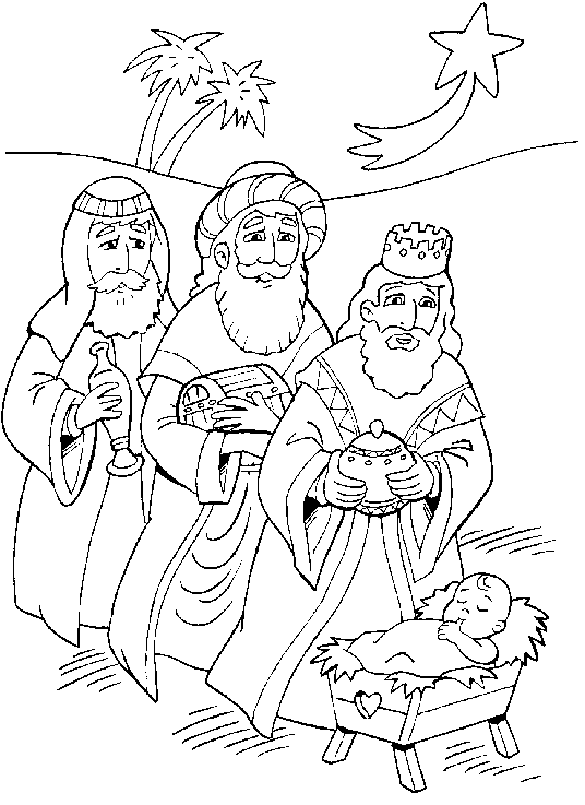 Christmas bible coloring pages