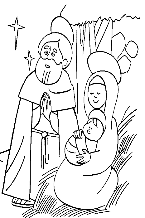 Christmas bible coloring pages