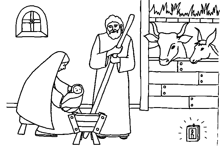 Christmas bible coloring pages