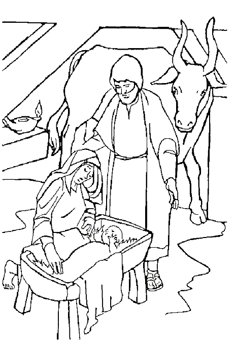 Christmas bible coloring pages