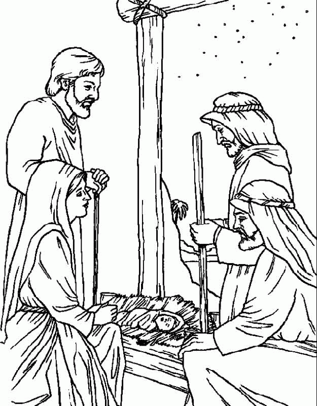 Christmas bible coloring pages