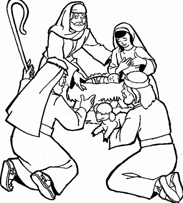 Christmas bible coloring pages