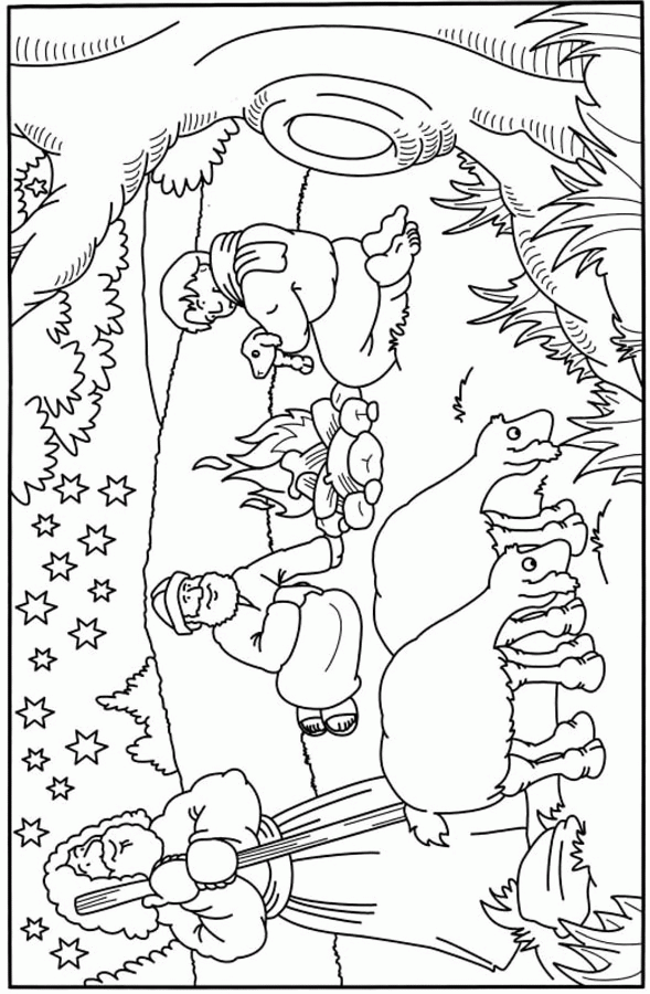 Christmas bible coloring pages