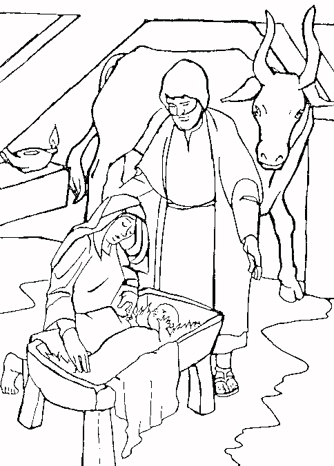 Christmas bible coloring pages