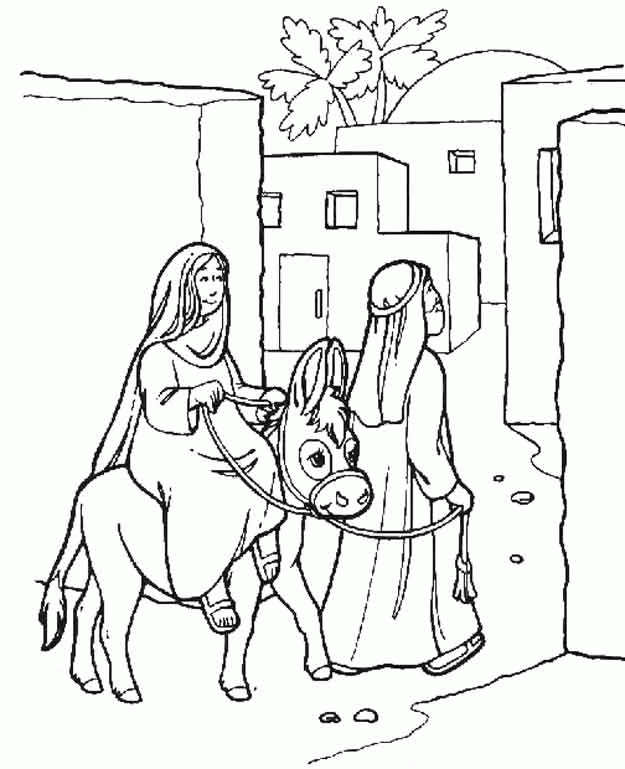 Christmas bible coloring pages