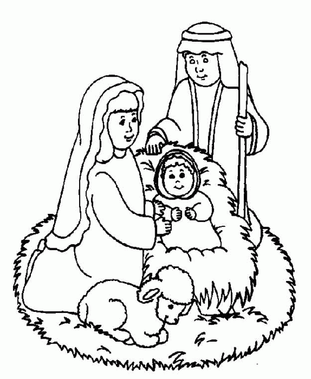 Christmas bible coloring pages