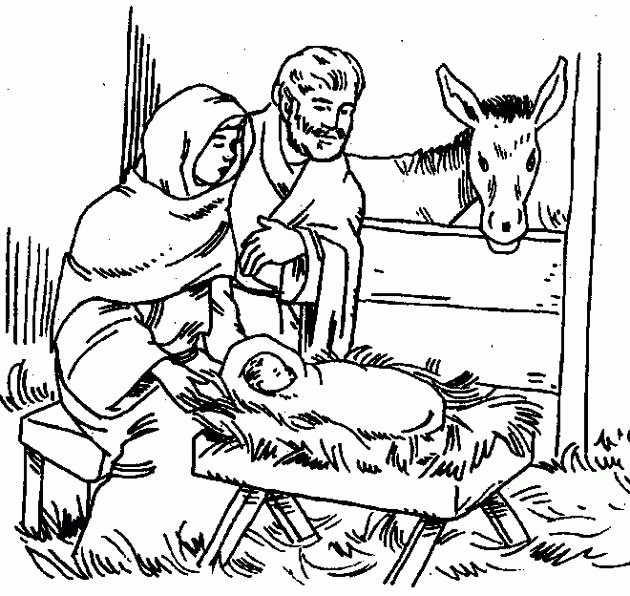 Christmas bible coloring pages